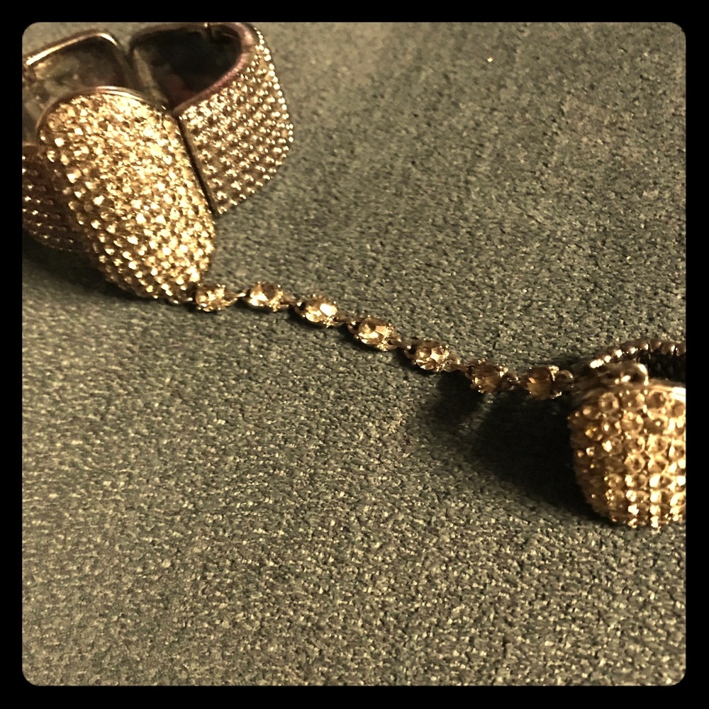 Sparkling bracelet & ring of Smokey grey 💎